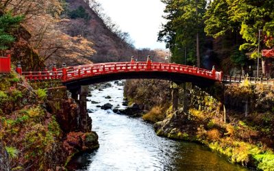 Nikko vörös hídja a Shinkyō híd